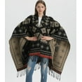 thumbnail image 5 of ZhangBaoLin Women Shawl Wrap Cardigan Poncho Cape Open Front Long Sweater Coat Winter Thick Tassels Blanket, 5 of 7