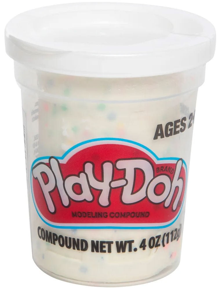 white play doh individual cans
