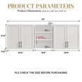thumbnail image 4 of 62.8''W Wall Cabinets for Laundry Room, Wooden Floating Wall Cabinets, Hanging Wall Cabinet for Laundry, Kitchen, White, 4 of 9