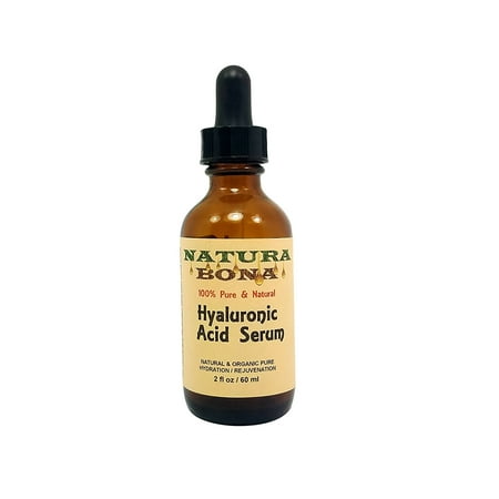 Hyaluronic Acid Serum - Natura Bona 100% Pure and Organic Anti-Aging Serum with Intense Hydration and Moisturizing Benefits. The Best Anti Aging Serum for Face, Skin, Eyes, Wrinkles & Body (2oz (Best Treatment For Dry Skin Around Eyes)