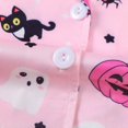 thumbnail image 7 of JAJAHO Halloween Girls Pajamas Button Front Top And Shorts Set Short Sleeve Kids 2 Piece Pj Set, Sizes 4-7T, 7 of 7