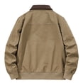 thumbnail image 5 of TFEOQRY Casual Jacket for Men Zipper Overcoat with Pockets Long Sleeve Hoodless Outwear Camel, 5 of 9
