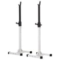 thumbnail image 1 of CoSoTower Adjustable Barbell Rack Stable Power Squat Stand Portable 2 Bars Barbell Holder Weight Rack, Black and White, 1 of 7