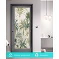 thumbnail image 5 of Window Privacy Film Green Palm Trees Stained Glass Window Film Decorative Sun Block Window Cover Tropical Summer Botanical Window Clings Static Adhesive Sticker for Bathroom 17.7"x39.3", 5 of 6