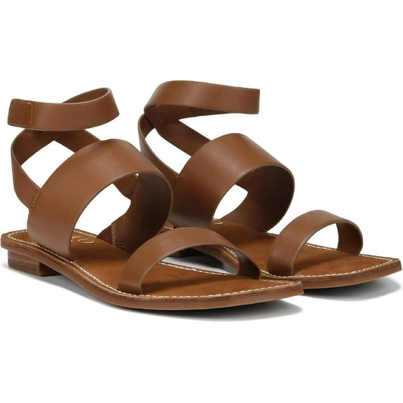 Franco Sarto Women's Tanara Ankle Strap Sandal Tan Leather 7M
