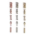 thumbnail image 5 of dianhelloya Nail Art Supplies 20Pcs Nail Art Decor Three-dimensional Shiny Surface Stunning Visual Effect DIY Rust-proof Gloss Gold Silver Twist Chain Nail Ornament Nail Salon Supply, 5 of 8