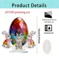 thumbnail image 2 of Colorful Easter Bunny Acrylic Decor - Modern 2D Flat Tabletop Ornament for Living Room, Bedroom, Office Desk, Compact 15cm Festive Home Accent & Spring Gift Idea, 2 of 6