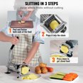 thumbnail image 4 of VEVOR French Fry Cutter, Potato Slicer with 1/2-Inch and 3/8-Inch Stainless Steel Blades, Manual Potato Cutter Chopper with Suction Cups, Great for Potato, French Fries, Cucumber, Vegetables, Carrot, 4 of 9