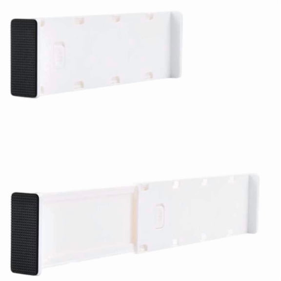 Adjustable Drawer Divider, Plastic Closet Organizer with Non-Slip Pads, 30-45cm Expandable Wardrobe Partition Box for Underwear Socks, 1-Pack