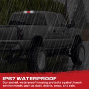 RECON - Fits 1999-2006 GMC Sierra & Chevy Silverado 1500/2500/3500 models Smoked 3rd Brake Light Kit Red & White LED Lights - Smoked Lens
