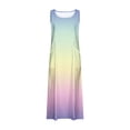 thumbnail image 4 of FAIWAD Robes d'Été Grande Taille pour Femmes 2024 Sans Manches Décontractées Robe Maxi Dégradé Boho Plage Robe Débardeur, 4 of 5