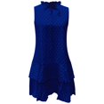 thumbnail image 4 of Puliio Summer Dresses for Women Sleeveless Collared V Neck Geometric Print Tiered Flowy Casual Mini Dress, 4 of 4