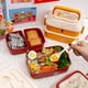 thumbnail image 5 of Inteprter Fiambrera Lovely Home Office School Compartimentos de doble capa Cajas de almacenamiento Bento Contenedor de comida para estudiantes Estuche de Cocina y Comedor Rojo L Inteprter HA069716-07, 5 of 6