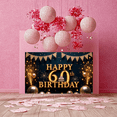 thumbnail image 2 of Golden Theme Happy 60th Birthday Banner Decorative Milestone Event Party Decoration for Adult Birthday Anniversary Celebration, 2 of 9