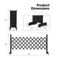 thumbnail image 3 of Tcbosik 2 Pack Wood Garden Fence, Freestanding Extendable Fencing, Trellis Fence for Home Yard Garden Indoor Outdoor, Black, 3 of 8