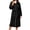 A Black, variant on UVN Women Robes Winter Long Sleeve Bathrobe Plush Warm Premium Robe Soft Fluffy Sleepwear Nightgown with Pockets