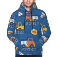 thumbnail image 4 of Bingfone Construction Vehicles Men'S Drawstring Hoodie Long Sleeve Pocket Sweatshirts-Large, 4 of 9