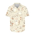 thumbnail image 4 of Blusas y camisas de manga corta con cuello en V Camisa estampada de Pascua para hombre Camisa abotonada Top de poliéster para hombre, 4 of 4