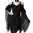 thumbnail image 5 of Vestido Medieval renacentista Retro, vestido de noche gótico, fiesta Rave, Halloween, Carnaval, Pirata, bruja, Horror, disfraz de Cosplay, 5 of 5