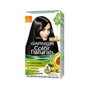 Garnier Color Naturals Crme Hair Color, Shade 1 (Black) - 70ml + 60g