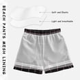 thumbnail image 5 of Black Pink Grid Pattern Swim Trunks Quick Dry Beach Pool Board Shorts Lightweight Stylish Print Sizes 2T to XL, 5 of 8