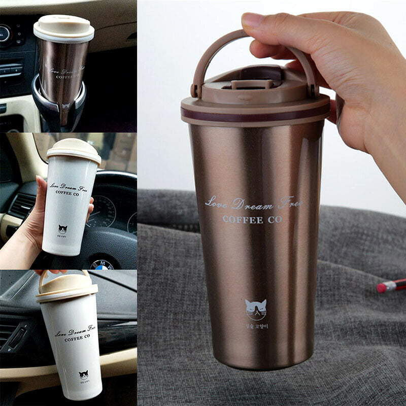 Details about   380/500ML Stainless Steel Coffee Mugs Tea Cup Insulated Thermal Leakproof Travel 