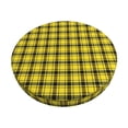 thumbnail image 1 of Balery Yellow Checkered Plaid Fundas de asiento para taburete de bar redondo de tela de terciopelo ajustables que protegen de arañazos y manchas para sillas de 14 a 17 pulgadas.-13 inch, 1 of 7