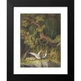 thumbnail image 2 of Johann Heinrich Wilhelm Tischbein 19x24 Black Modern Framed Museum Art Print Titled - A Goose and a Gander with Their Goslings Honking in Alarm as Two Foxes with Their Cubs Emerge from the R, 2 of 5