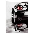 thumbnail image 3 of Ambesonne Cars Tablecloth Rectangular Table Cover, Modern Black Vehicle Style, 60"x84", Black Red White, 3 of 4