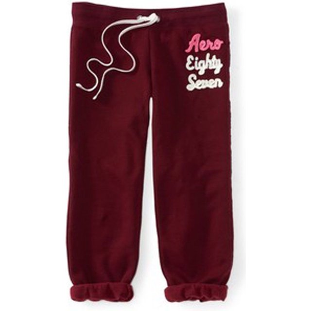 Aeropostale Womens Croppeddri Casual Sweatpants, Púrpura, Small Aeropostale Pantalones deportivos