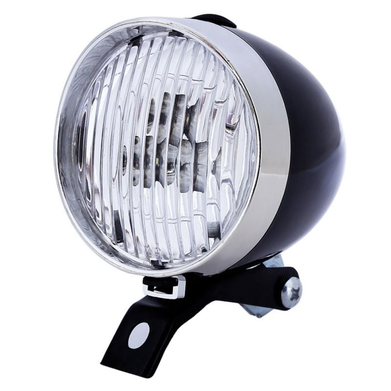 Retro Design Bicycle Bike 3 LED Front Light Headlight Vintage Flashlight Lamp 