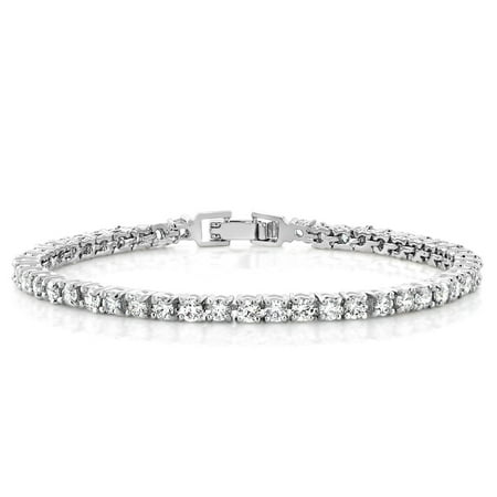 10.00 Ct Round Cut Stunning Cubic Zirconia CZ 7" Tennis Bracelet 7 Inch