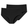 thumbnail image 1 of SCHIESSER Calzoncillos para Damas 2-Pack - Slip Midi, Cotton Stretch, lisos Negro 2XL (2X-Large), 1 of 4