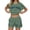 Army Green, variant on 2 Piece Lounge Sets for Women 2 Piece Lounge Matching Short Sleeve Tops Shorts Pants with Pocket Clothing