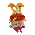 thumbnail image 4 of Estuche para llaves con forma de salchicha, tejido a mano, súper lindo, para niña, feo, lindo, tejido a crochet en lana, estuche protector para llaves, bolsa extraíble, 4 of 6