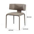 thumbnail image 5 of Benjara Cid Dell 21" Dining Chair- Gray Faux Leather- Wingback- Metal Frame, 5 of 6