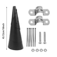 thumbnail image 3 of Clearance! Metal Squirrel Baffle for Bird Feeder Pole, 12/14/16/18 Inch High Heavy-Duty, Weatherproof & Chew-Proof Squirrel Deterrent, Bird House Guard for Outdoor Shepherd’s Hook, 3 of 4
