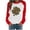 Red, variant on Honeeladyy Rollbacks Happy Holiday Shirt for Women Leopard Shamrock Printing Tops St. Patrick's Day Long Sleeve Blouse Casual Comfy Tops Red