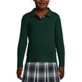 thumbnail image 3 of Lands' End School Uniform Girls Long Sleeve Feminine Fit Interlock Polo Shirt, 3 of 3