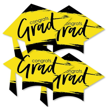 Yellow Grad - Best is Yet to Come - Grad Cap Decorations DIY Yellow Graduation Party Essentials - Set of (Best Hairstyles For Graduation Cap)