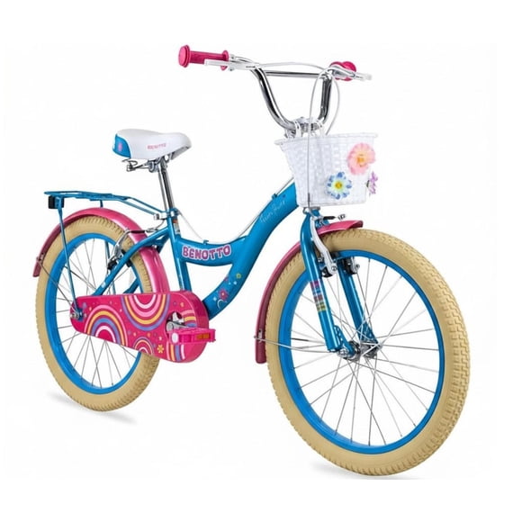 Bicicleta BENOTTO FLOWER POWER R20 1V Azul Frenos V Acero