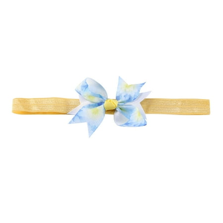 

Toddler Baby Girl Headbands Flower Headband Floral Print Bowknot Elastic Hair Band For Infant Hair Accessories