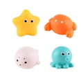 thumbnail image 1 of Bewildely 4 piezas Diversión a la hora del baño con Badewannenspielzeug y Wasserspielzeug Badespielzeug Baby Ab 1 Jahr Juguetes Amarillo + Naranja + Blanco, Stf Octubre, 1 of 6