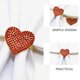 thumbnail image 3 of anillos para servilletas con forma de corazón para San Valentín, con diamantes de imitación y hebillas para servilleteros., 3 of 6