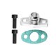 thumbnail image 1 of Kit de adaptador de brida de drenaje de retorno de aceite Turbo An10 para Gt28 Gt30 Gt35 T25 con pernos M8x1.25mm plateados, 1 of 5