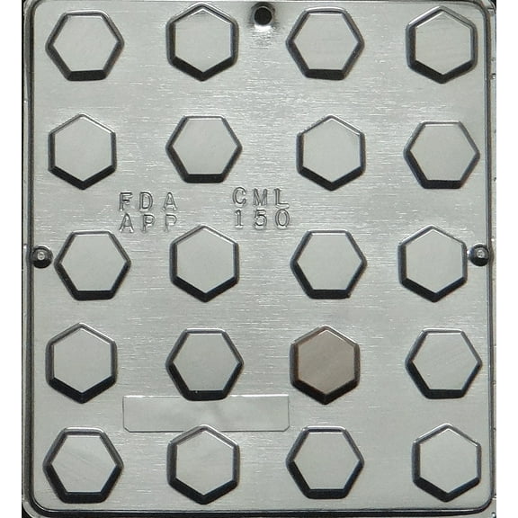 150 Hexagon Flat Pieces Chocolate Candy Mold