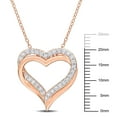 thumbnail image 4 of Everly Women's .62CT TGW Created White Sapphire Rose Gold Plated Heart Necklace, 4 of 8