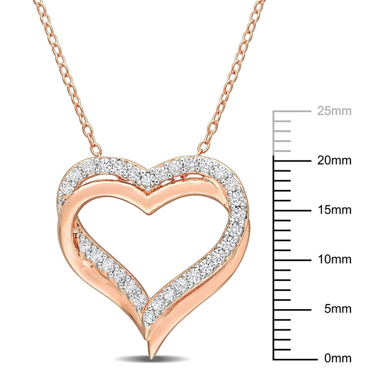 Rose plated heart necklace Rose plated heart necklace