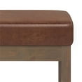 thumbnail image 3 of Pemberly Row 26" Faux Leather Ottoman Bench in Distressed Saddle, 3 of 6