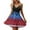 Wine, variant on Yongcuo Independence Day Women's Sleeveless V-Neck Spaghetti Strap Dress with American Flag Print, Casual Summer A-Line Mini Dress Black L